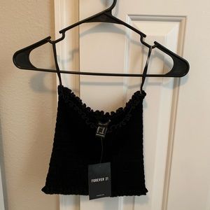 Black velvet crop